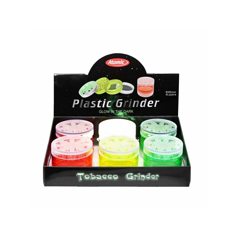 GRINDER PLASTICO 60 mm.  4 PIEZAS  ATOMIC