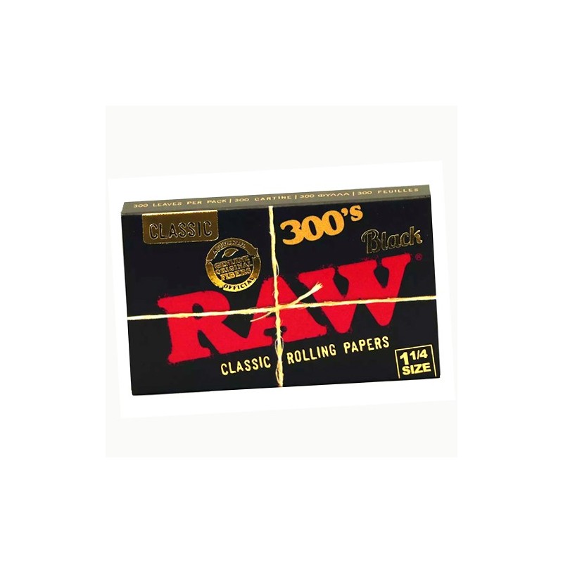 PAPEL DE FUMAR RAW BLACK 300 1 1/4  RAW